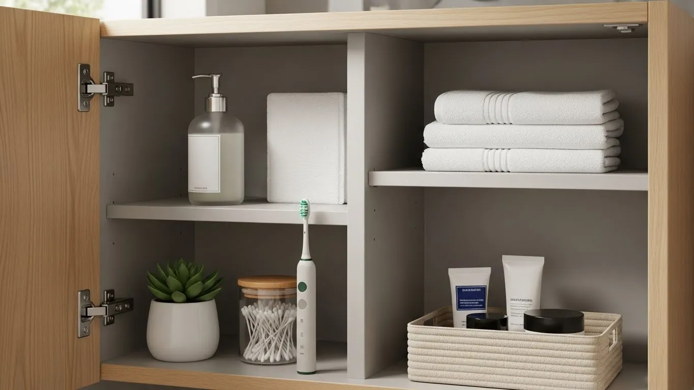 Organização prática para rotina do banheiro