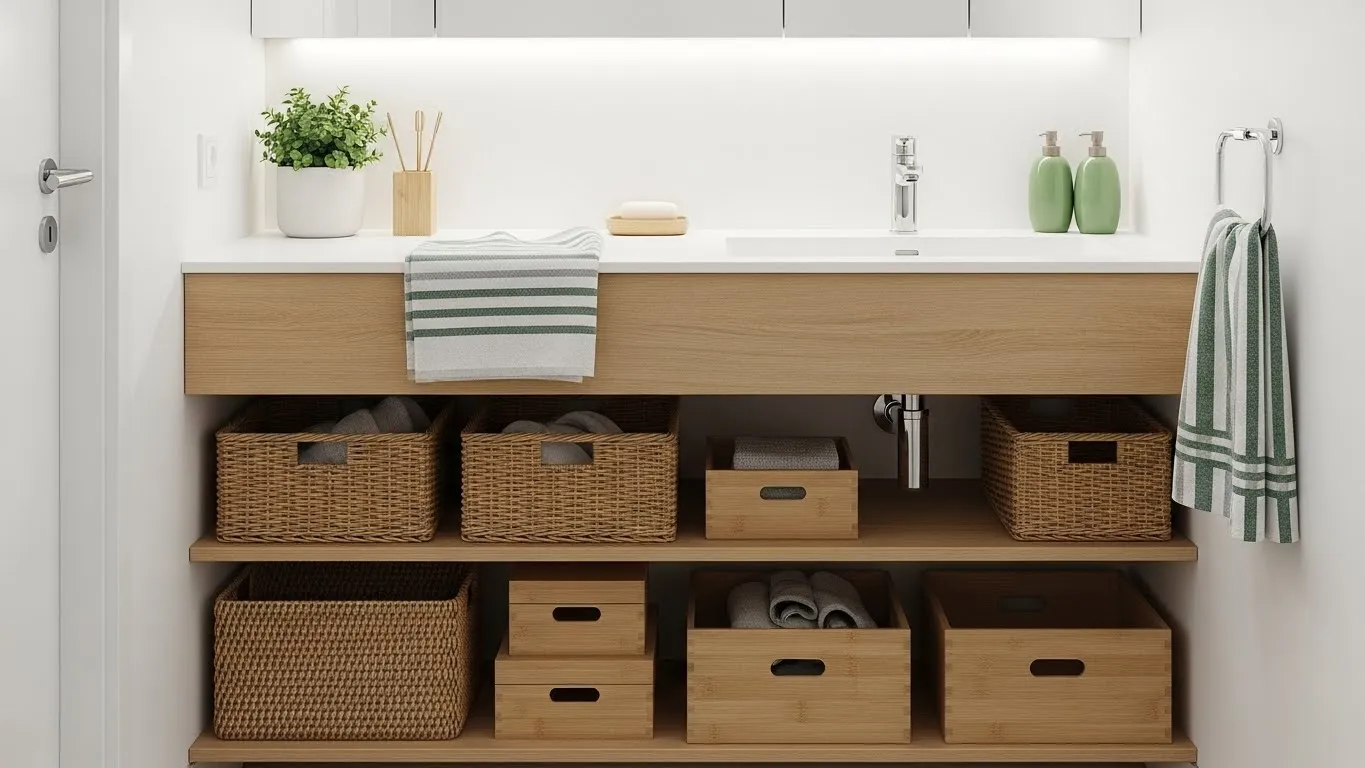 Organização prática para rotina do banheiro