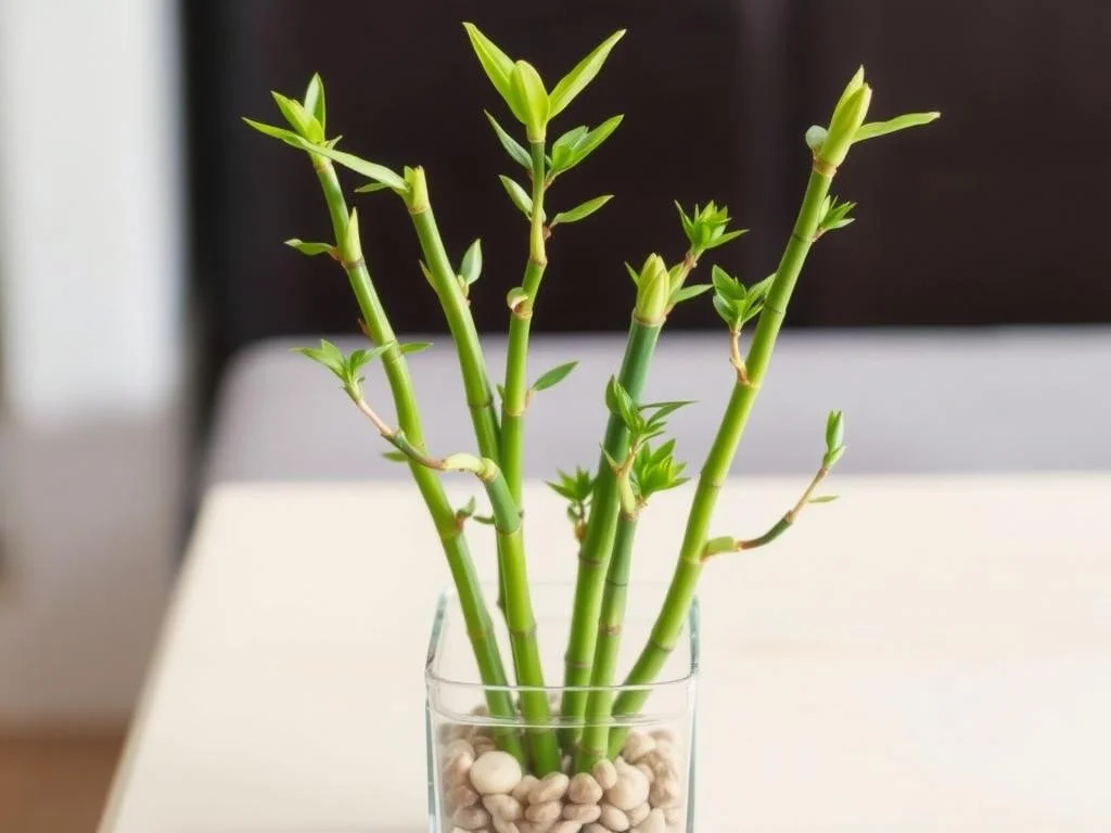 Bambu da Sorte (Dracaena sanderiana) - plantas seguras para quartos de bebê Bambu da Sorte (Dracaena sanderiana) - plantas seguras para quartos de bebê