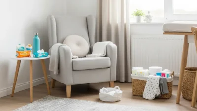 montar estações de troca de fraldas e amamentação