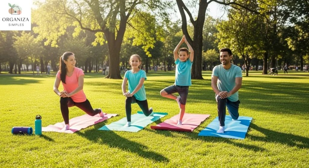 Rotina Saudável para Pais e Filhos: Inclua Exercícios em Família. 