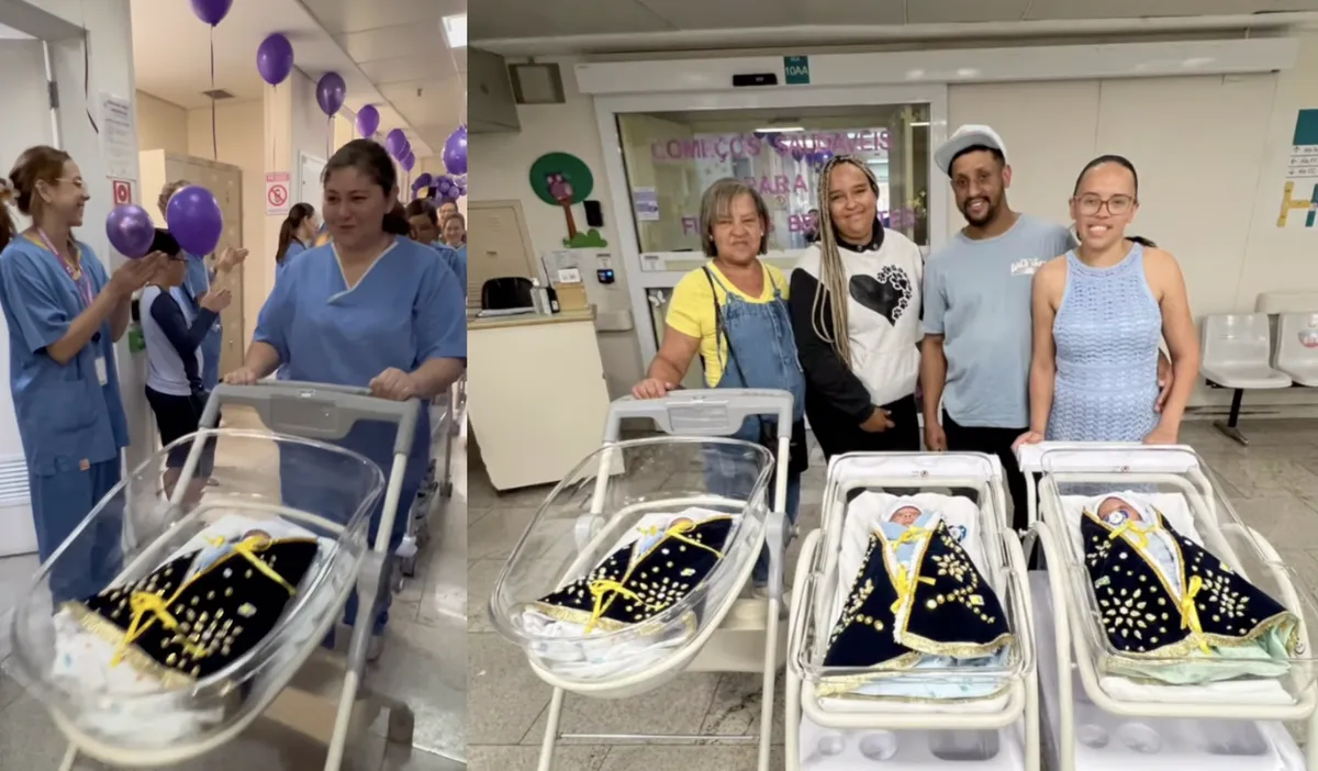 Trigêmeos nascidos de útero transplantado recebem alta em São Paulo e estabelecem marco global - Imagem do artigo