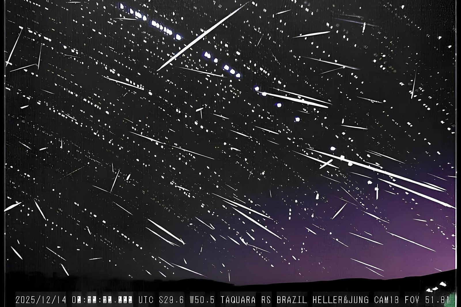 Chuva de meteoros Geminídeas: observatórios brasileiros registram mais de 700 meteoros em seis horas - Imagem do artigo